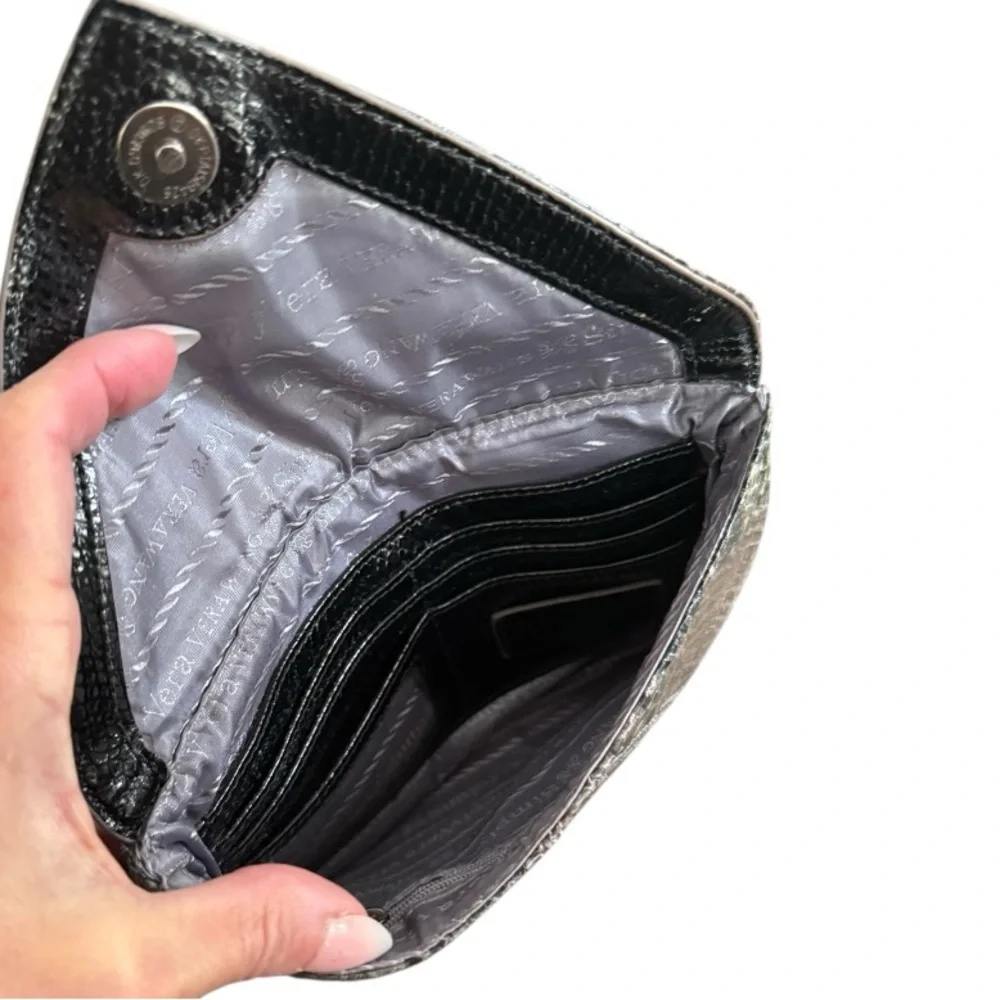Elegant Snakeskin Wristlet Clutch Purse Vegan Leather Black …